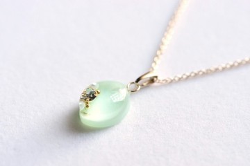 樹脂藝術 方形吊墜・夜色深處