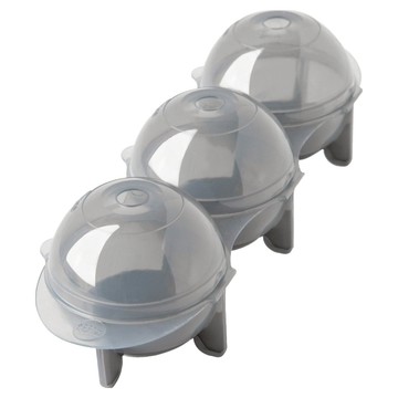 FOX RUN Tulz 3格冰球製冰盒  1個  22 x 6.8 x 5.8cm  灰色