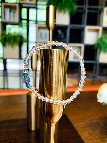 驀然(手環系列)白水晶4mm--淨化身心