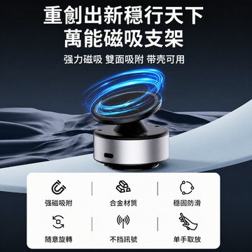 車用磁吸真空吸盤手機架 電動吸附折疊支架 中控導航手機座 iPhone車載固定 開車通勤自駕導航使用