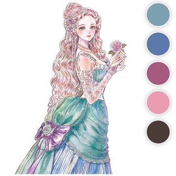 Verdi (5色) 32 (honne market) 人物貼紙 浣熊女孩 黑色