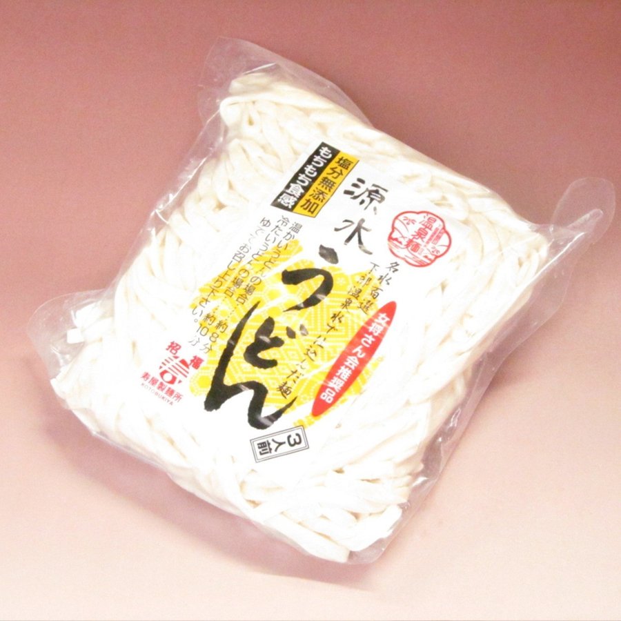 源水うどん 温泉麺 食塩無添加 下部温泉 郷土料理 お取り寄せ