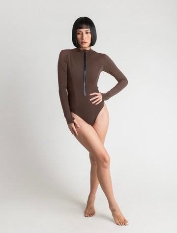 Nut Brown 堅果棕 / 貓女 Catwoman 隱形口袋連身防曬衣