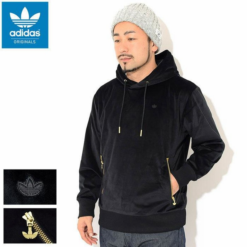 adidasO【タグ付き新品】アディダスオリジナルス ベロアプルオーバー