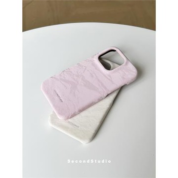 原創小眾高級感適用iphone15promax手機殼16國風緞面紋理13手工皮革蘋果16promax保護殼簡約硬殼14pro