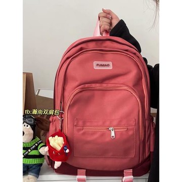 書包女初中女生大學生原創小眾雙肩包2023新款大容量高中百搭背包
