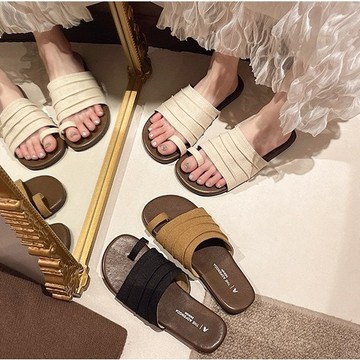𝑺𝑱𝑬++ 爆款套趾仙女風絕美拖鞋 一字拖懶人平底拖鞋