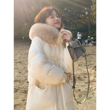 高級感羽絨棉服女冬季2024年新款炸街時尚中長款加厚小個子外套女