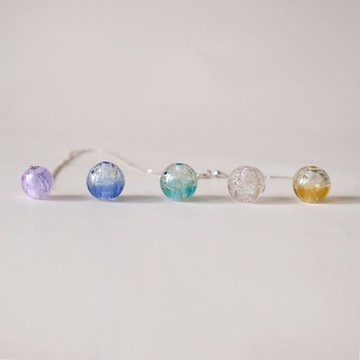 半透明 香薰精油琉璃珠 純銀頸鏈 項鍊 ALYSSA & JAMES