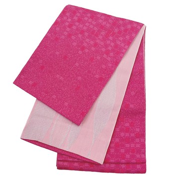 女性 腰封 和服腰帶 小袋帯 半幅帯 日本製 桃紅色