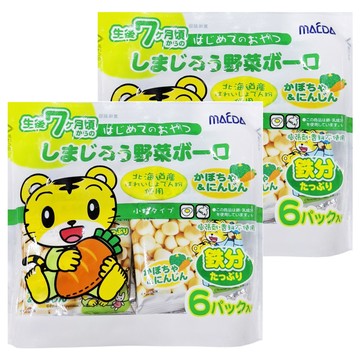 MAEDA 大阪前田製菓 巧虎嬰兒蛋酥 6包  野菜  60g  2袋