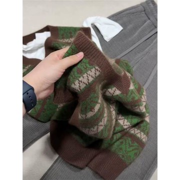 歐貨復古氣質寬松疊穿馬甲女秋冬2025新款慵懶風時尚無袖坎肩背心