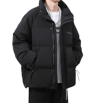 【HOT 本舖】男装羽絨服男2025年新款白鴨絨加厚抗寒羽絨服寬鬆潮牌短款麵包羽絨外套