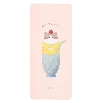 ekax 三合一多功能滑鼠墊 大尺寸 超纖布 滑鼠墊/清潔布/防塵布  貓咪冰沙 粉色  1個