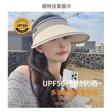 🔥臺灣出貨-熱賣中🔥戶外必備 空頂遮陽帽百搭時尚防紫外綫夏季女太陽帽戶外UV防曬