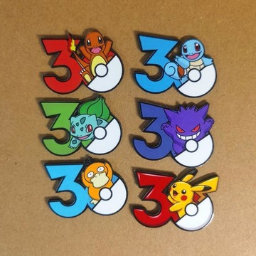🌸臺灣髮貨🌸寶可夢30週年 寶可夢30週年限定平面軟磁磁吸冰箱貼高顏值精緻可愛送朋友禮物 寶可夢周邊 寶可夢30週年