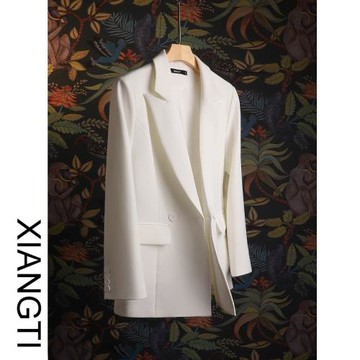 XT明星同款小西裝外套女2025新款修身早秋職業休閑墊肩氣質春秋