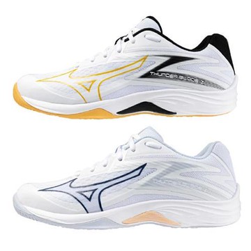 Mizuno 美津濃 男鞋 女鞋 羽球鞋 THUNDER BLADEZ 白黃黑/白藍【運動世界】V1GA237010/V1GC237000