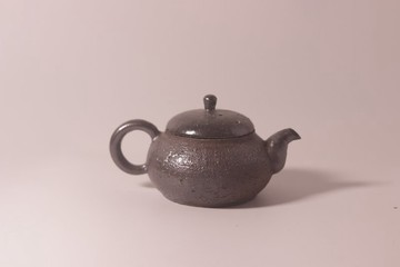 柴燒黑御影 茶壺