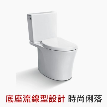 【麗室衛浴】美國 KOHLER Veil K-1666T-S-0 五級旋風雙體馬桶