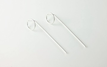 輕耳飾 純銀耳環  建築系列 ATE004