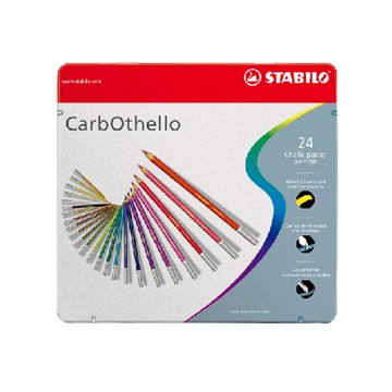 【STABILO】思筆樂 CarbOthello 奧賽樂水性粉彩筆 24色鐵盒 / 盒 1424-6