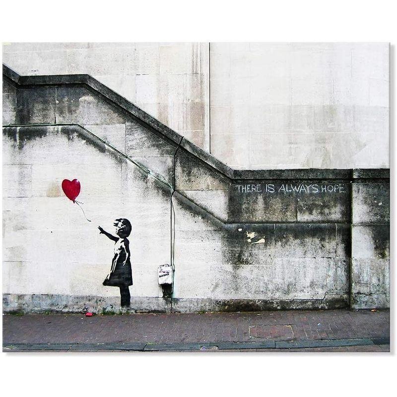 Banksy バンクシー 落書き 女の子 赤い風船 ポスター アートパネル キャンバス 絵画 インテリア 壁飾り 壁掛け | LINEブランドカタログ