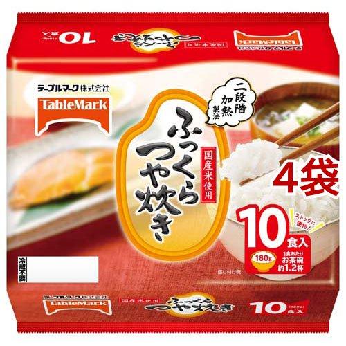 ふっくらつや炊き 180g*10食入*4コセット  たきたてご飯 パックご飯 ごはん レトルト 米 国産 レンチン