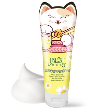 UNICAT 現貨 洋甘菊洗面乳 100ml 水潤平衡 酵素洗面乳 洗面奶 潔顏露 潔面乳 毛孔清潔 玻尿酸 泡沫洗面乳
