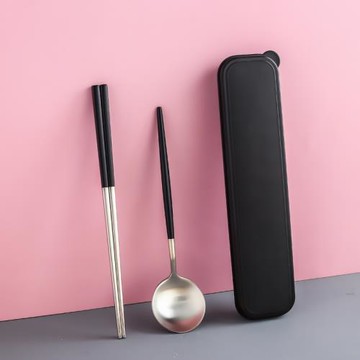 便攜筷子勺子餐具套裝304不銹鋼外帶三件套單人裝學生上班收納盒