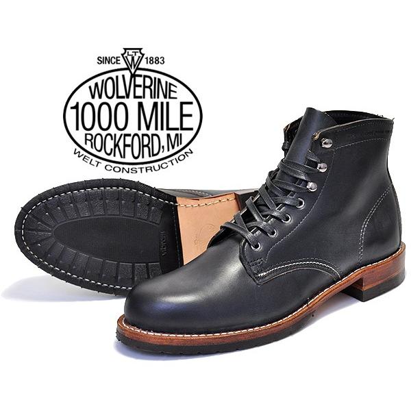 ウルヴァリン 1000マイルブーツ WOLVERINE 1000MILE BOOTS EVANS BLACK