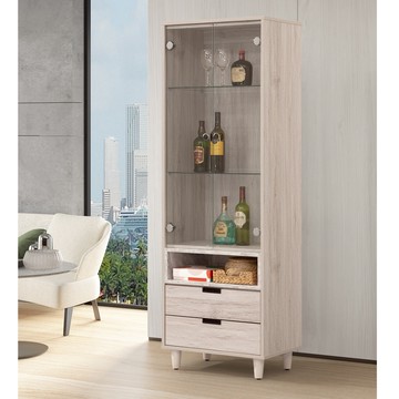 直人木業-COFFEE淺桐木60公分展示櫃