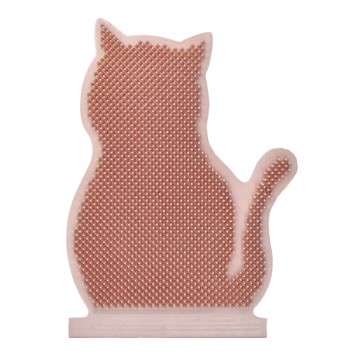 新款實用貓咪造型蹭毛器  21*29cm  PP材質  粉色  1個