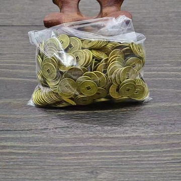 💥臺灣有貨🌈免運!💥10毫米小銅錢飾品配件diy串珠材料發財搖錢樹1.0仿古幣青銅色