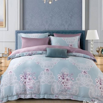 100%萊賽爾天絲40支 絲柔親膚雙人床三件組(枕套+床包+兩用被)