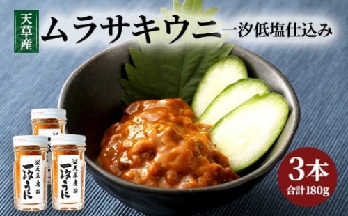 天草産ムラサキウニだらけ 豪華3本セット (一汐低塩仕込み 60g)