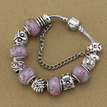 串珠手鍊 手環-歐美復古琉璃飾品優雅紫色情人節生日禮物女配件73kc178【獨家進口】【米蘭精品】