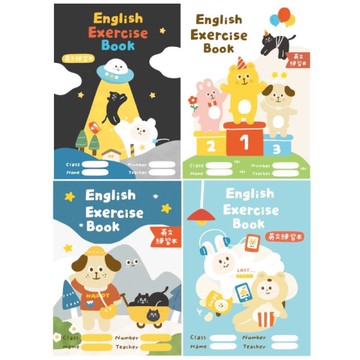 有吉合作社 英文練習本B 16K-太空/獲勝/爬山/休息