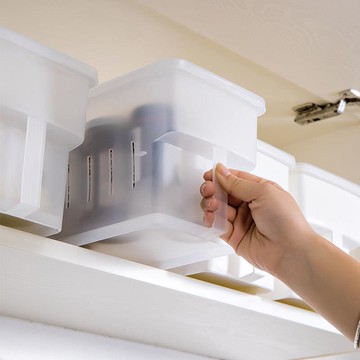 廚房收納盒帶把手櫥柜塑料盒子分格雜物整理盒家用帶蓋冰箱保鮮盒