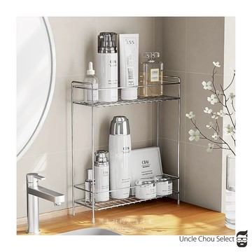 [周大叔 台灣現貨] 浴室置物架 浴室收納架 廚房置物架 不銹鋼雙層置物架