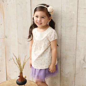 PIPPY純棉復古碎花上衣 米