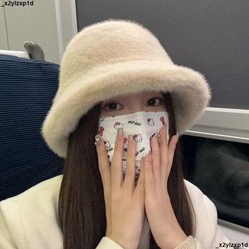 大促銷九保暖帽子 秋冬帽 毛絨漁夫帽女士冬季加厚防寒保暖大頭圍毛茸茸水桶帽新款盆帽