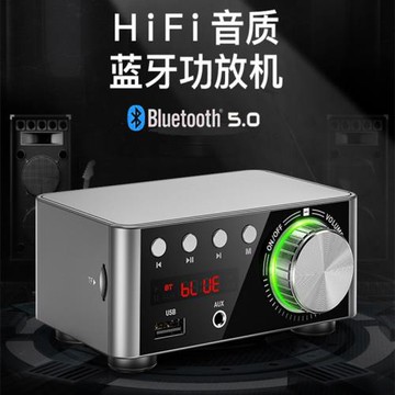 5.0藍牙數字功放 D類功放迷你功放機 hifi發燒音響MP3無損播放器