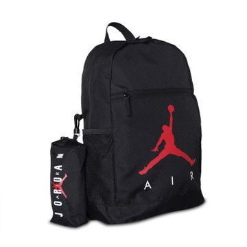 Nike 後背包 Jordan Air School 喬丹 飛人 運動 休閒 附小包 黑 紅 書包 JD2113008GS-001