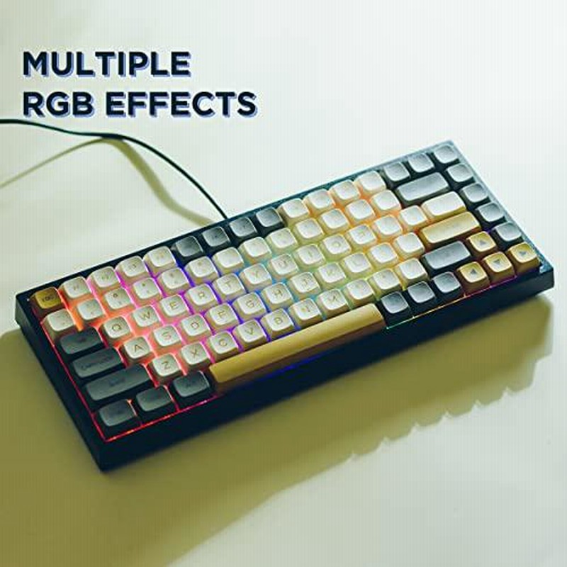 限定 クーポン10% YUNZII KC84 84キー ホットスワップ可能な有線メカニカルキーボード PBT熱昇華キーキャップ プログラム可能 RGB  NKRO Type- 通販