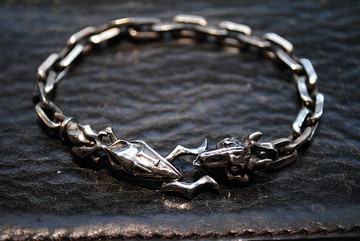 Alarein/手作銀飾/騎士系列/手鍊/狼盾鍊