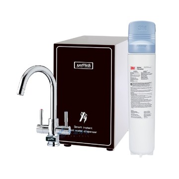 【yaffle亞爾浦】櫥下型瞬間熱飲機4公升 CH-8020【3M 3US-MAX-S01H強效型生飲淨水系統｜CUML3101機械式出水開關｜贈全台安裝】