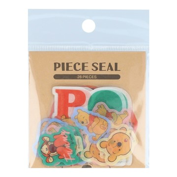 Sun-Star 小熊維尼 造型貼紙 - 28張入  維尼與跳跳虎 半透明色  1包