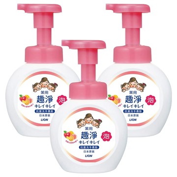 LION 獅王 趣淨 抗菌洗手慕斯 清新果香  3件  250ml