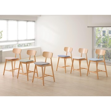 直人木業-CADIZ原木色山毛櫸實木吧椅(六色可選)6915薄荷粉綠